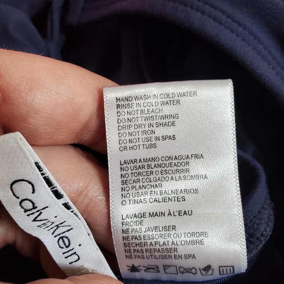 Calvin Klein Navy Blue Halter Swim Suit 16 - Picture 7 of 10